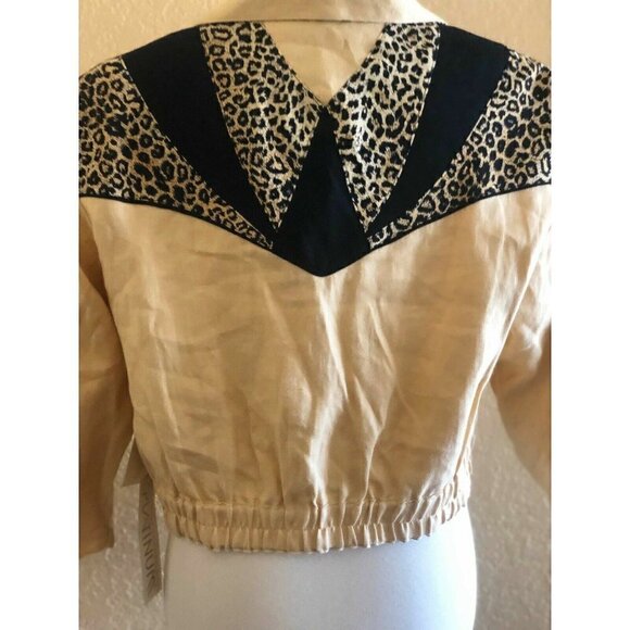 Platinum Dorothy Schoelen Womens Yellow Wild Cats Unfinished Jacket Size L - Picture 2 of 8